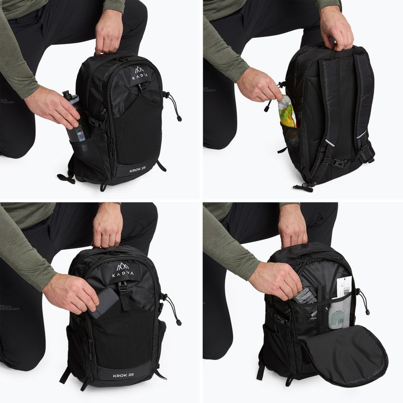 Turistický batoh KADVA kapsa na laptop 25 l černý 8