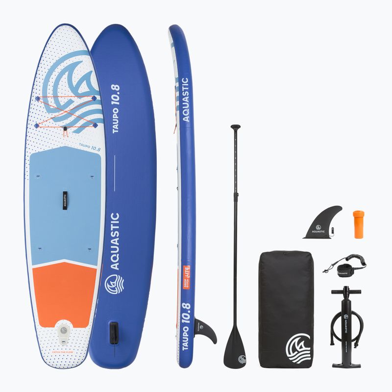 Sada paddleboard SUP nafukovací AQUASTIC Taupo 10'8" allround modrý