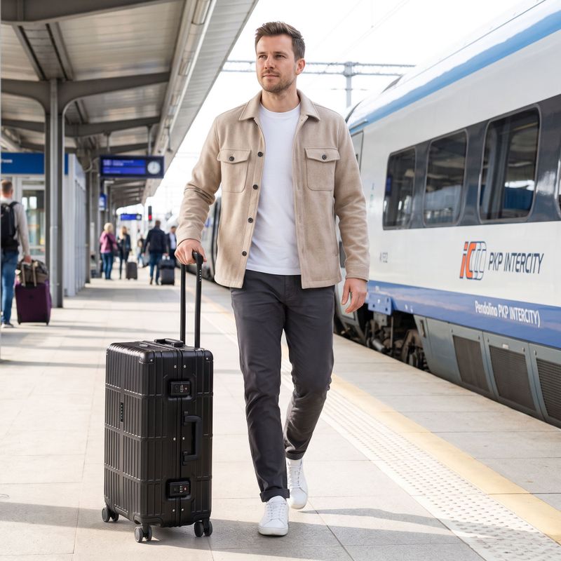 Střední cestovní kufr Kadva Tigre 64l Black 16