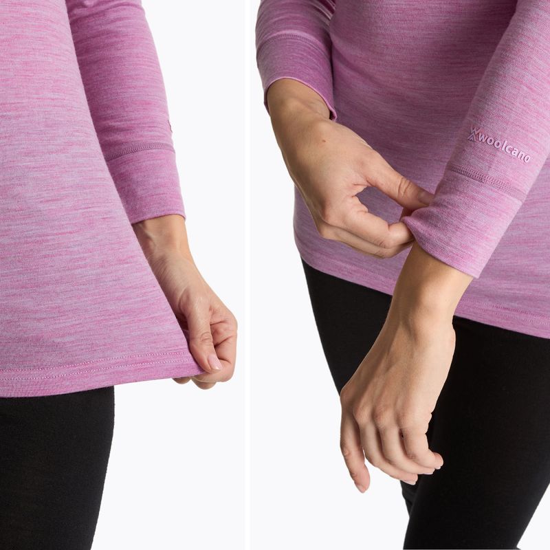 Dámská termo mikina WOOLCANO 100% Merino TOP0541 purple 5