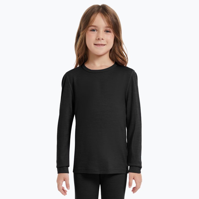 Dětská termo mikina WOOLCANO termoaktywna 100% MERINO TOP00947 black