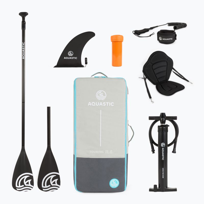 Sada paddleboard SUP nafukovací AQUASTIC Touring 11'6" fialový 19