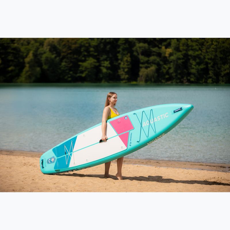 Sada paddleboard SUP nafukovací AQUASTIC Touring 11'6" zelený 21