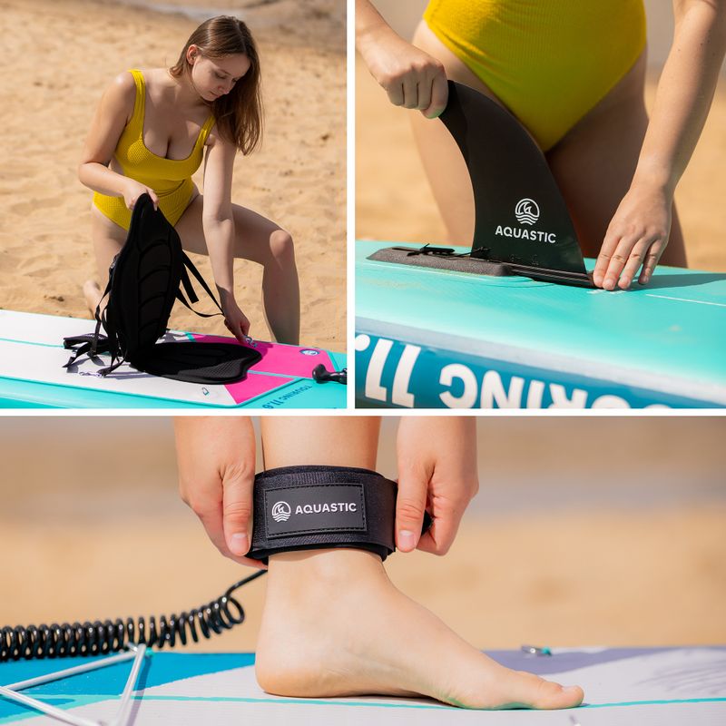 Sada paddleboard SUP nafukovací AQUASTIC Touring 11'6" zelený 24