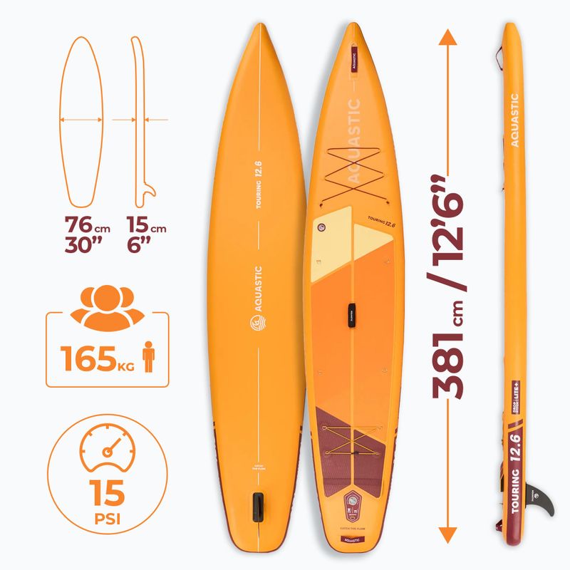 Deska SUP AQUASTIC Touring 12'6" oranžová 25