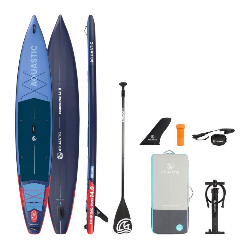 Sada paddleboard SUP nafukovací AQUASTIC Touring Pro 14'0" tmavě modrá 25
