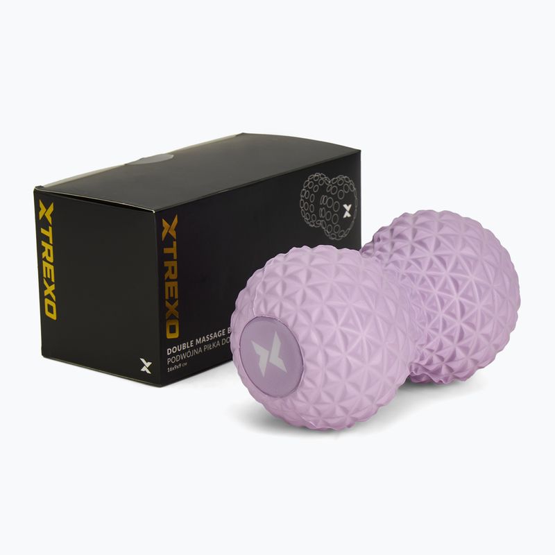Dvojitý masážní míč XTREXO TXO-B4Z075-VT violet 4