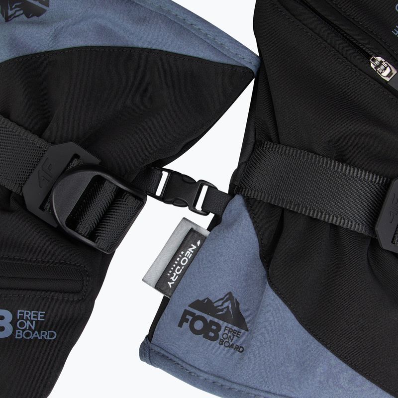 Pánské snowboardové rukavice 4F FNK M151 denim 5