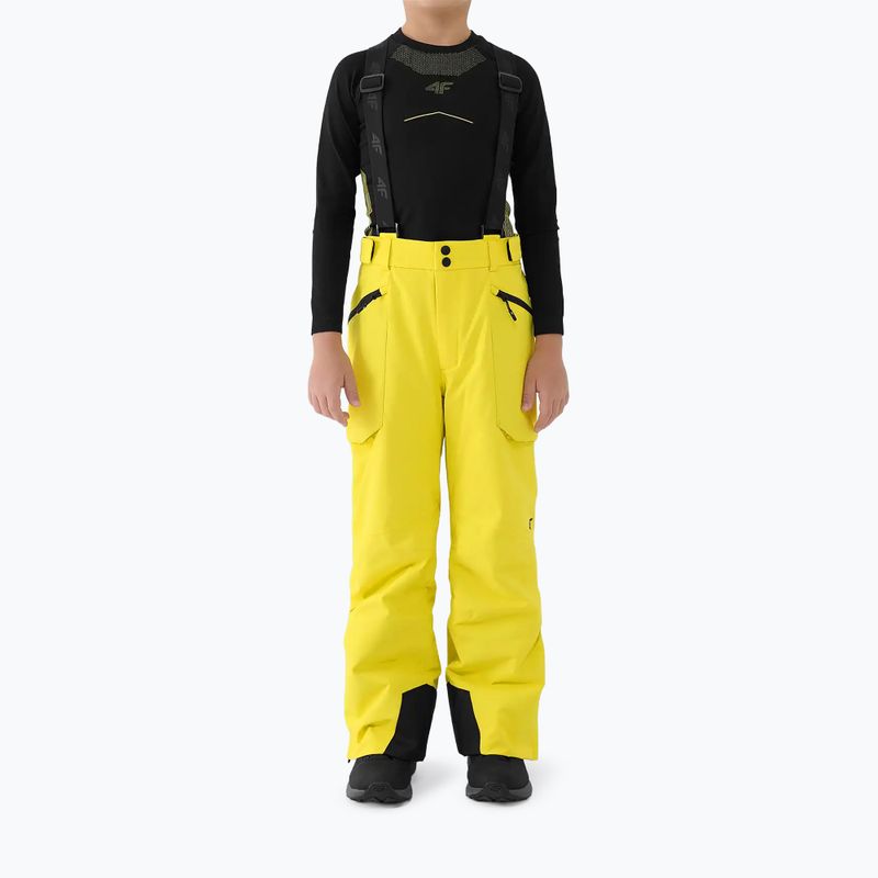 Dětské lyžařské kalhoty 4F Fnk M0953 yellow