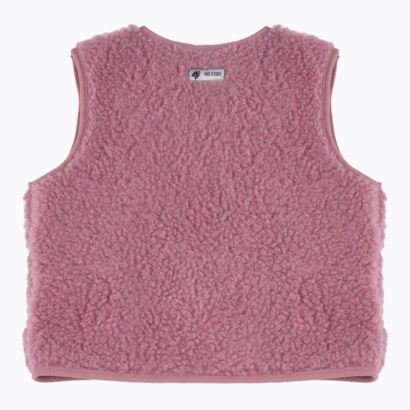 Dětská vesta KID STORY Merino dusty pink 2