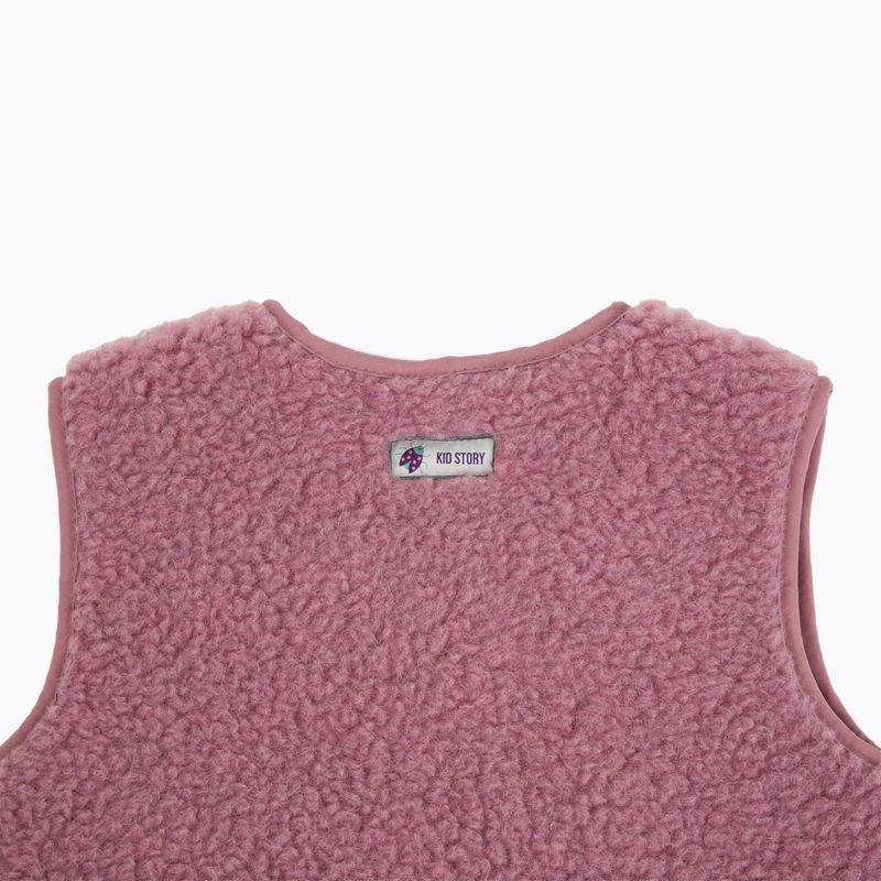 Dětská vesta KID STORY Merino dusty pink 3