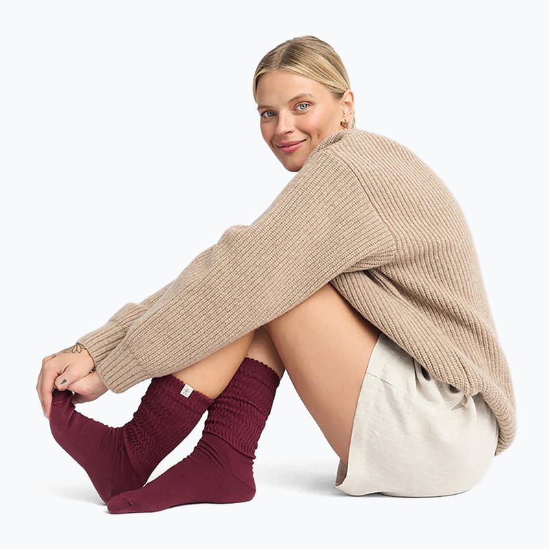 Dámské ponožky JOYINME Ground Yourself burgundy 5