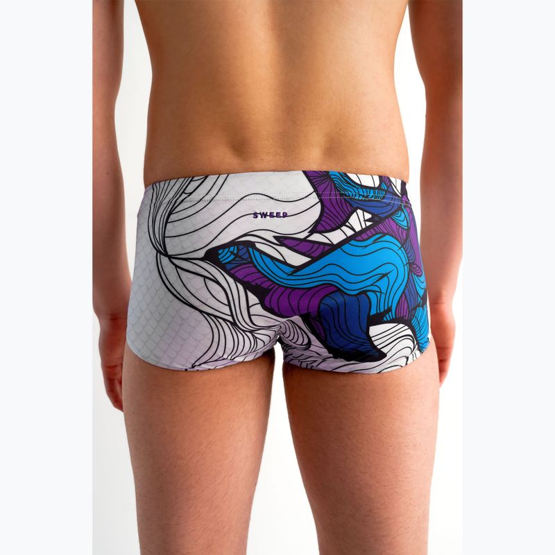 Pánské plavecké boxerky SWEEP Aqua Medusa white 10