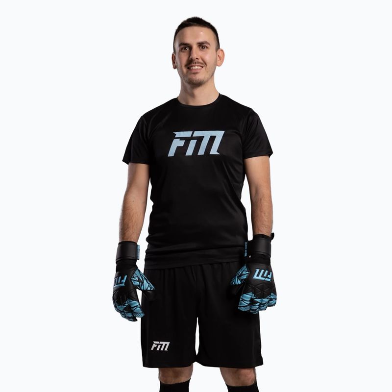 Brankářské rukavice Football Masters Invictus X Training black/blue 2