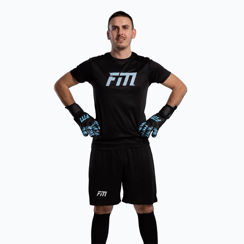 Brankářské rukavice Football Masters Invictus X Training black/blue 3