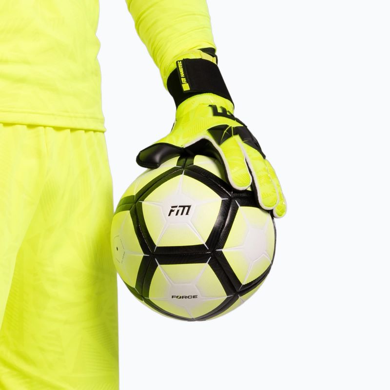 Brankářské rukavice Football Masters Invictus X PRO yellow fluo 8