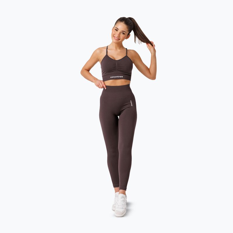 Dámské tréninkové legíny Carpatree Allure Seamless berry brown 2