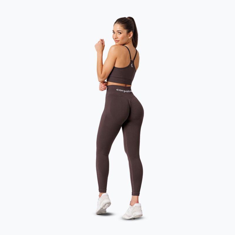 Dámské tréninkové legíny Carpatree Allure Seamless berry brown 3