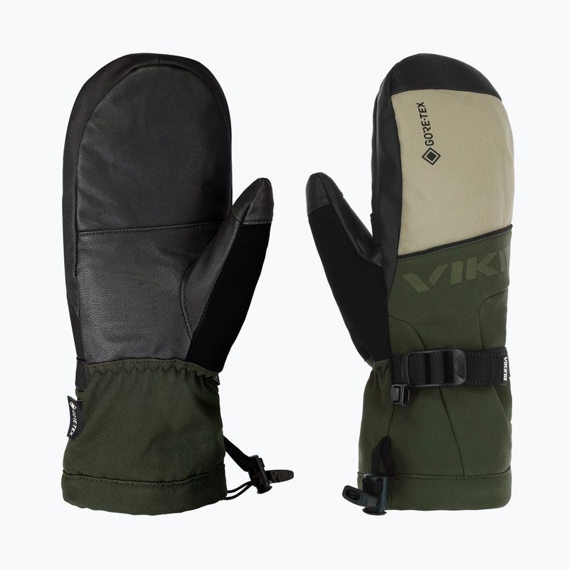 Pánské lyžařské rukavice Viking Hudson Gore-Tex Mitten olive/beige