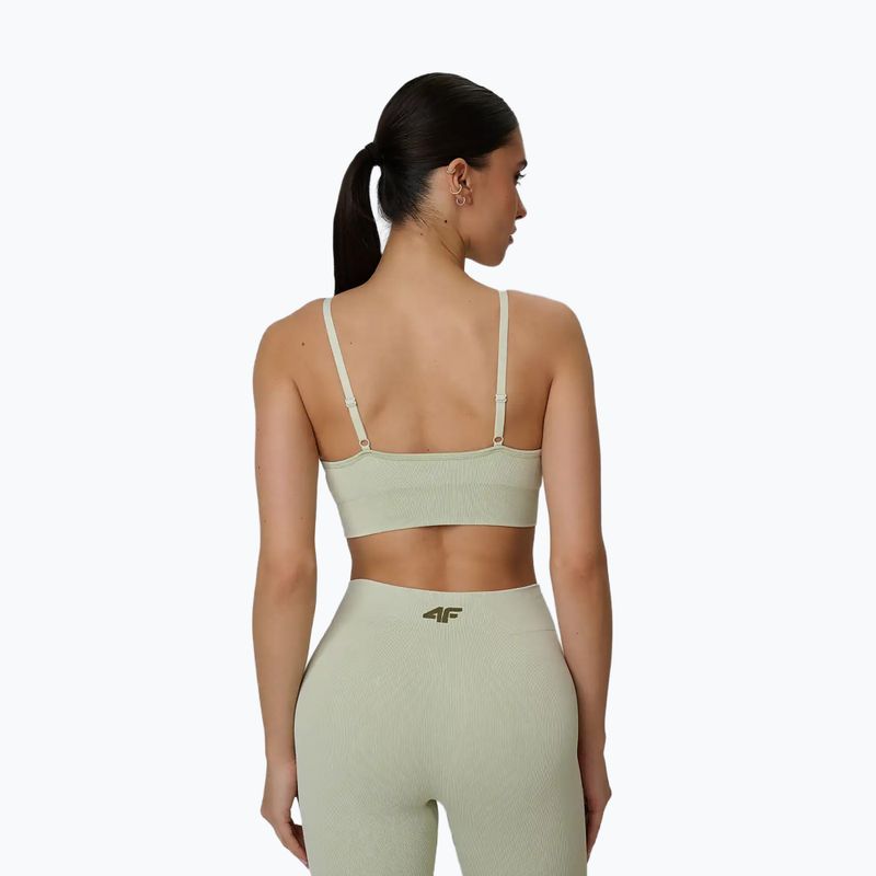Tréninková podprsenka 4F Solar Punk F203 light green allover 3