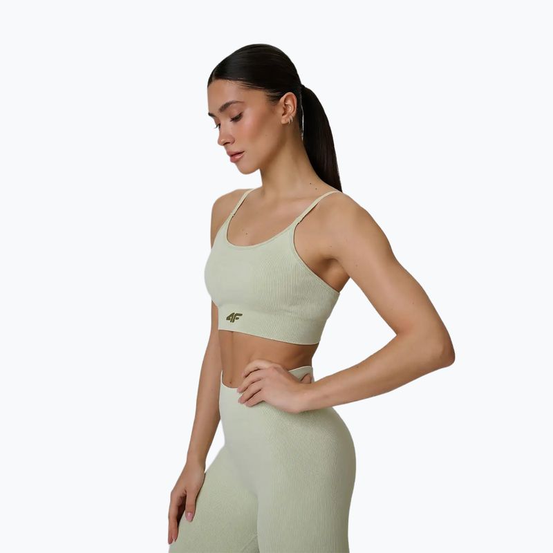 Tréninková podprsenka 4F Solar Punk F203 light green allover 4