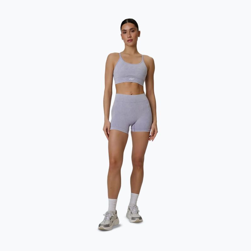 Tréninková podprsenka 4F Solar Punk F203 violet allover 3