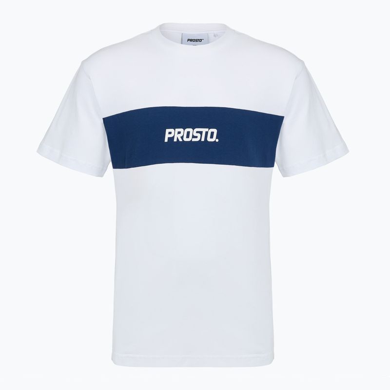 Pánské tričko na lezení PROSTO Root white/navy blue
