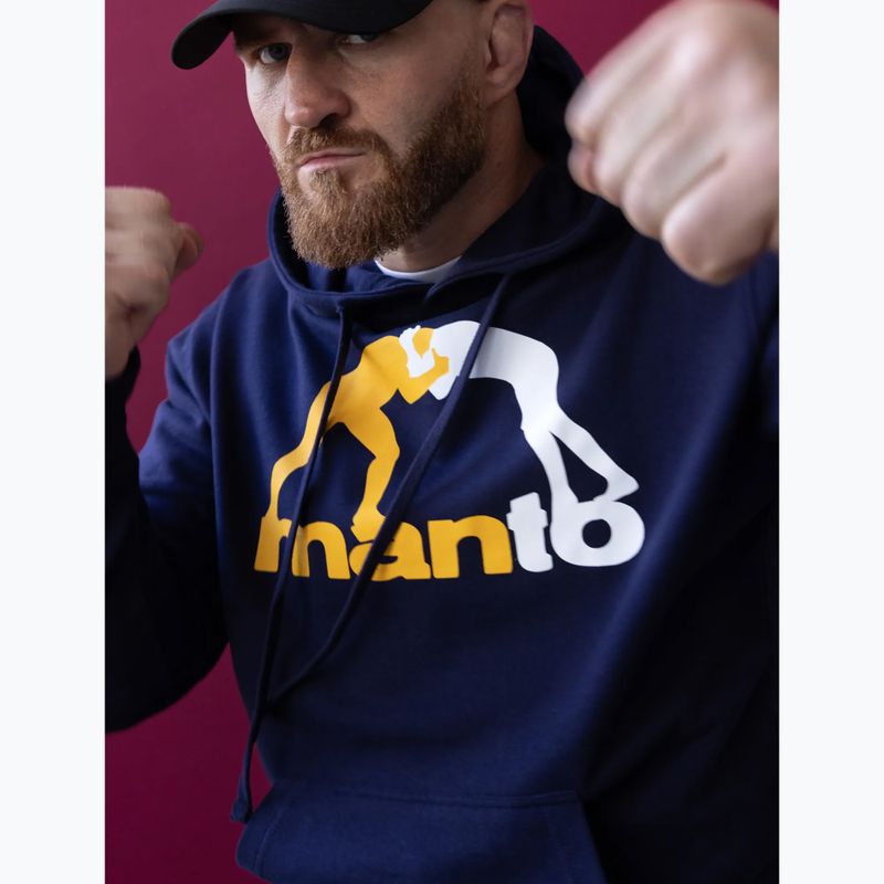 Pánská mikina MANTO Logo Hoody dark blue 4