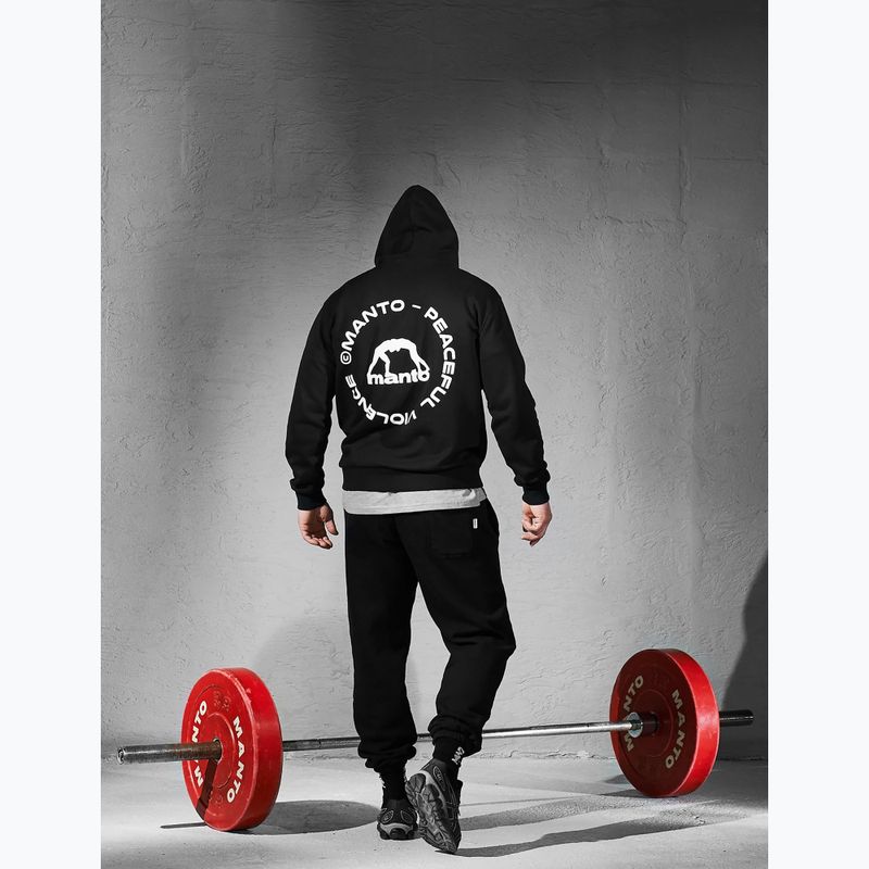 Pánská mikina MANTO Label 25 Regular Hoody black 6