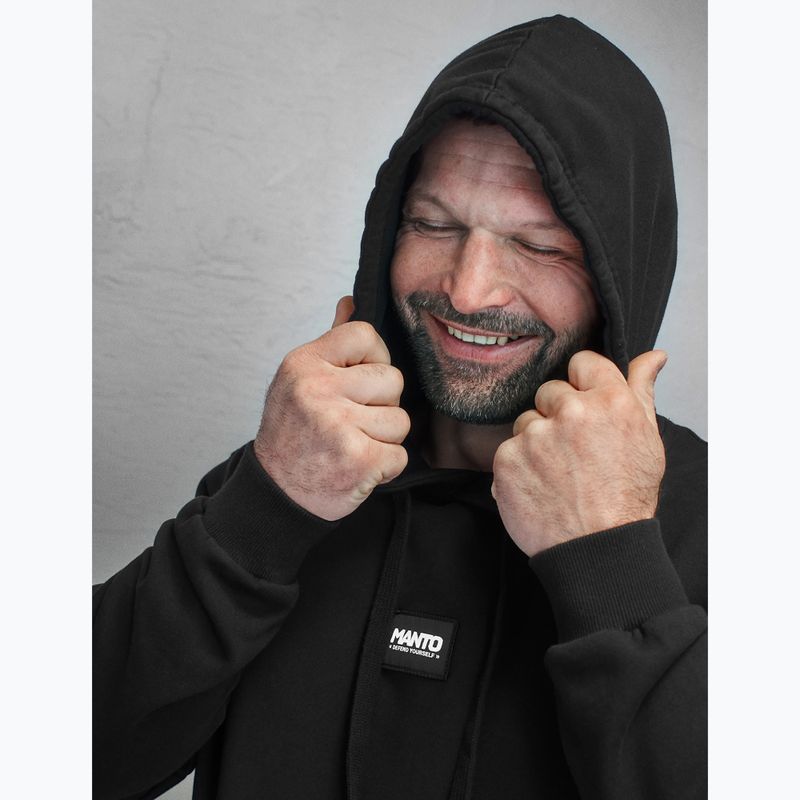 Pánská mikina MANTO Label 25 Regular Hoody black 7