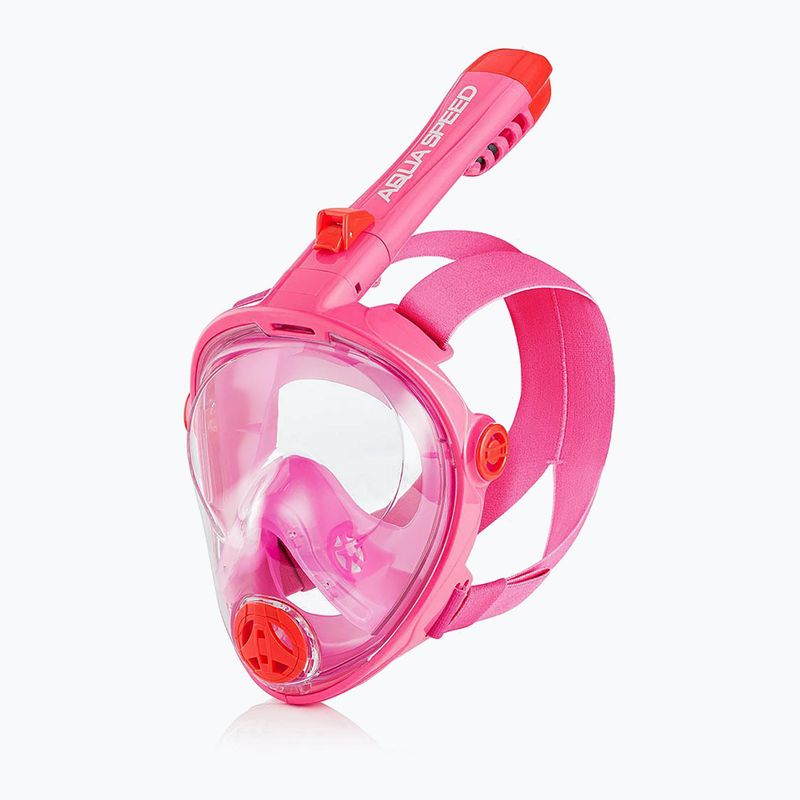 Dětská celoobličejová šnorchlovací maska AQUA-SPEED Spectra 2.0 Kid růžová 7081 2