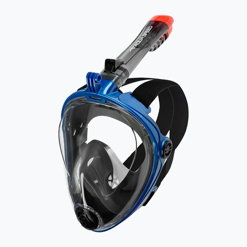 Celoobličejová šnorchlovací maska AQUA-SPEED Spectra 2.0 černá/modrá 2