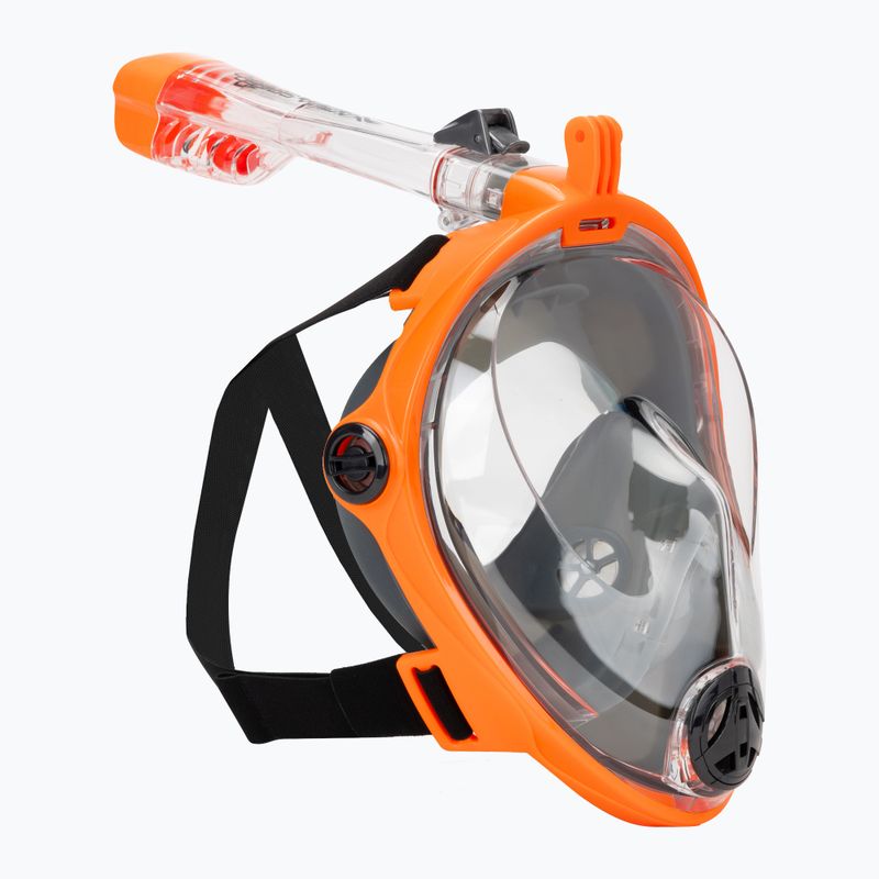 Celoobličejová šnorchlovací maska AQUA-SPEED Spectra 2.0 černá/oranžová