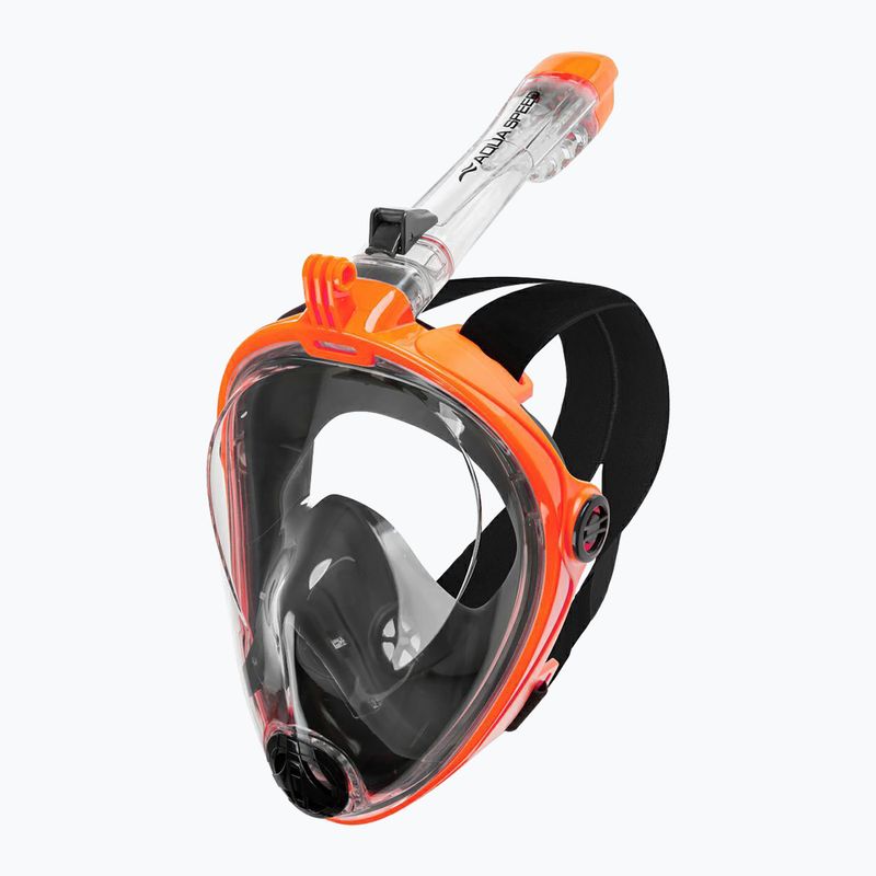 Celoobličejová šnorchlovací maska AQUA-SPEED Spectra 2.0 černá/oranžová 2