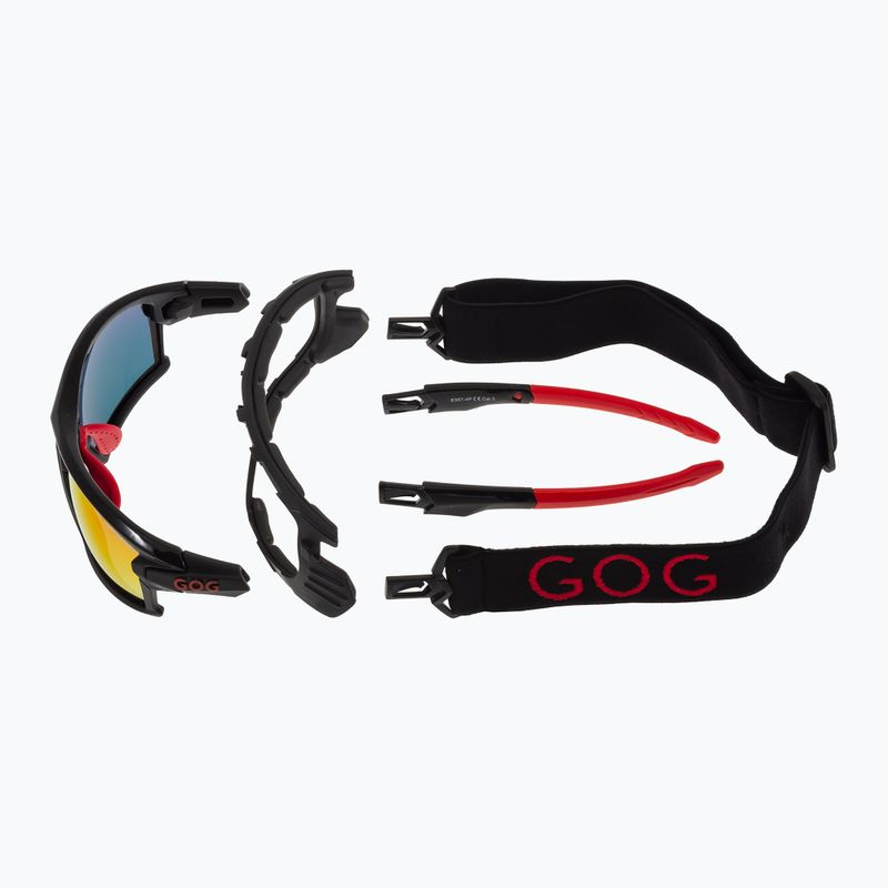 Sluneční brýle GOG Glaze black/red/polychromatic red 4