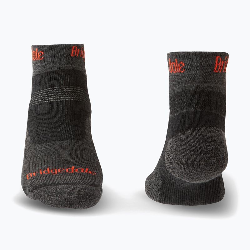 Pánské trekingové ponožky Bridgedale Hike Midweight Performance Ankle graphite/orange 2