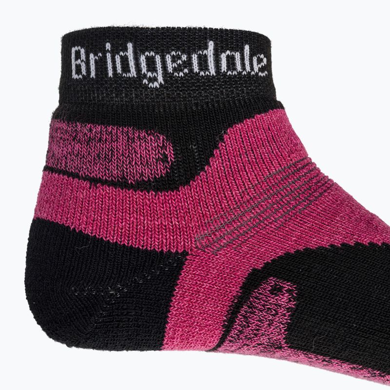 Dámské trekingové ponožky Bridgedale Hike Midweight Performance Ankle black/pink 3