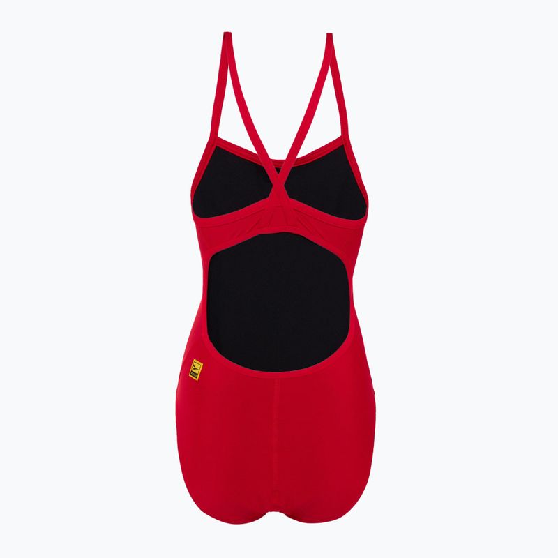 Dámské jednodílné plavky FINIS Skinback Solid red 2