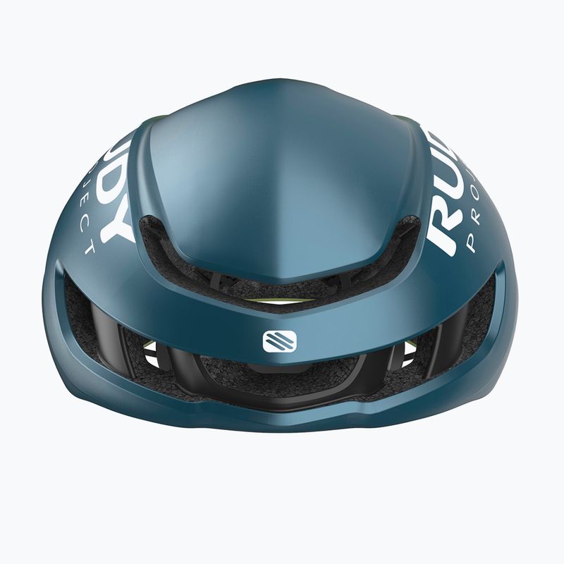Cyklistická helma Rudy Project Nytron blue avio/apple green metal matte 11