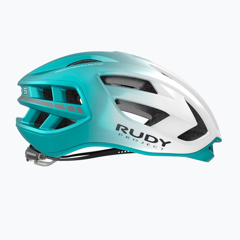 Cyklistická helma Rudy Project Egos pearl/emerald metal matte 2