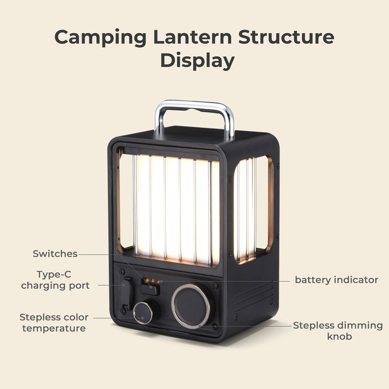 Turistická lampa Flextail Villa green 4
