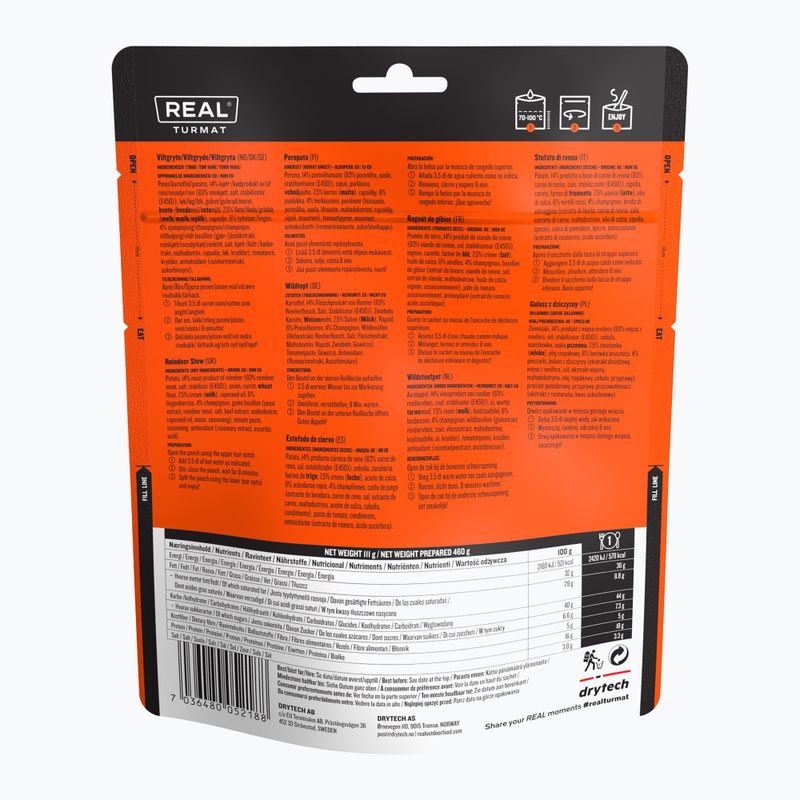 Lyofilizované potraviny Real Turmat Reindeer Stew 111 g 2