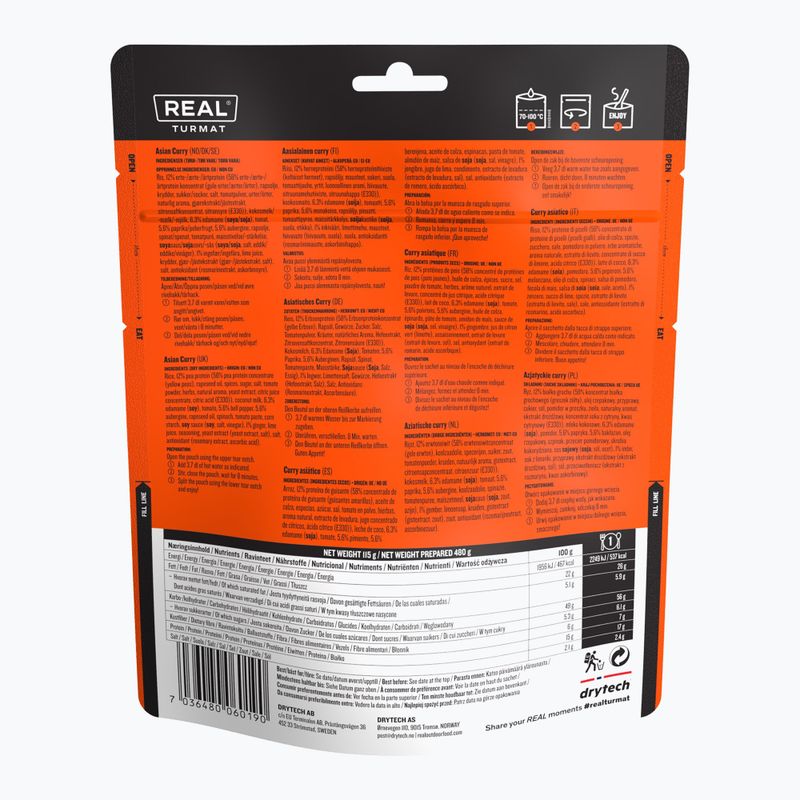 Lyofilizované potraviny Real Turmat Asian Curry 115 g 2