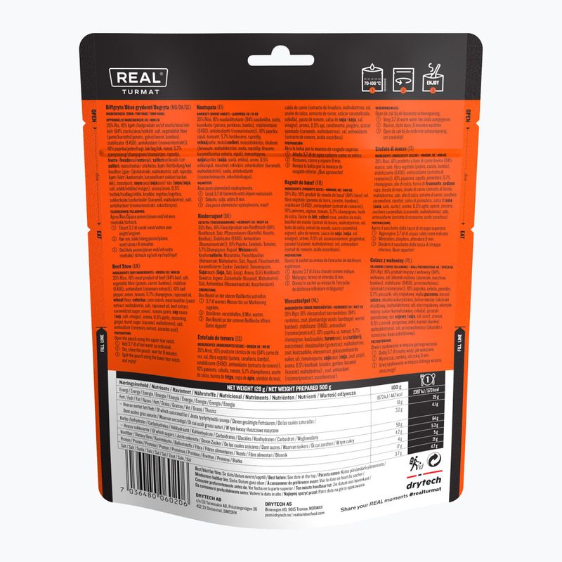 Lyofilizované potraviny Real Turmat Beef Stew 128 g 2