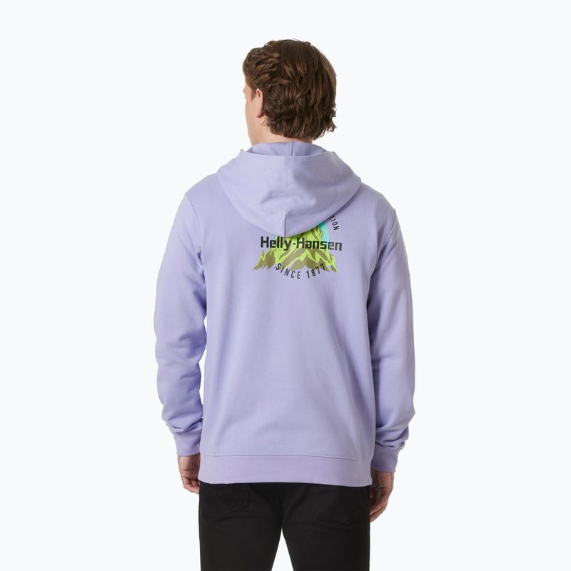 Pánská mikina Helly Hansen Core Graphic Sweat Hoodie bright lavender 2