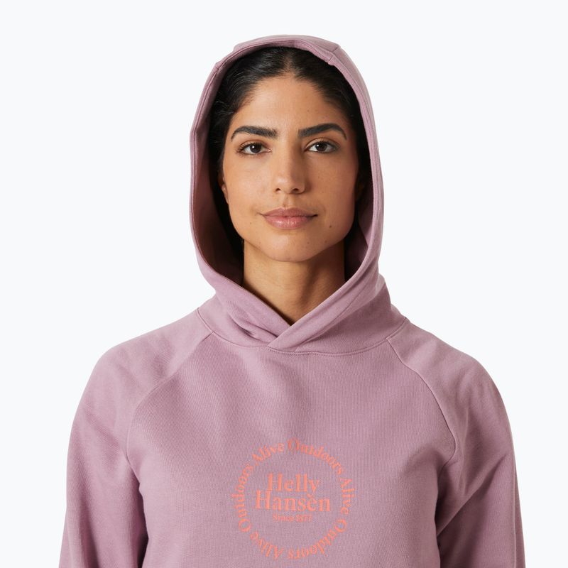 Dámská mikina Helly Hansen Core Graphic Hoodie purple clay 3