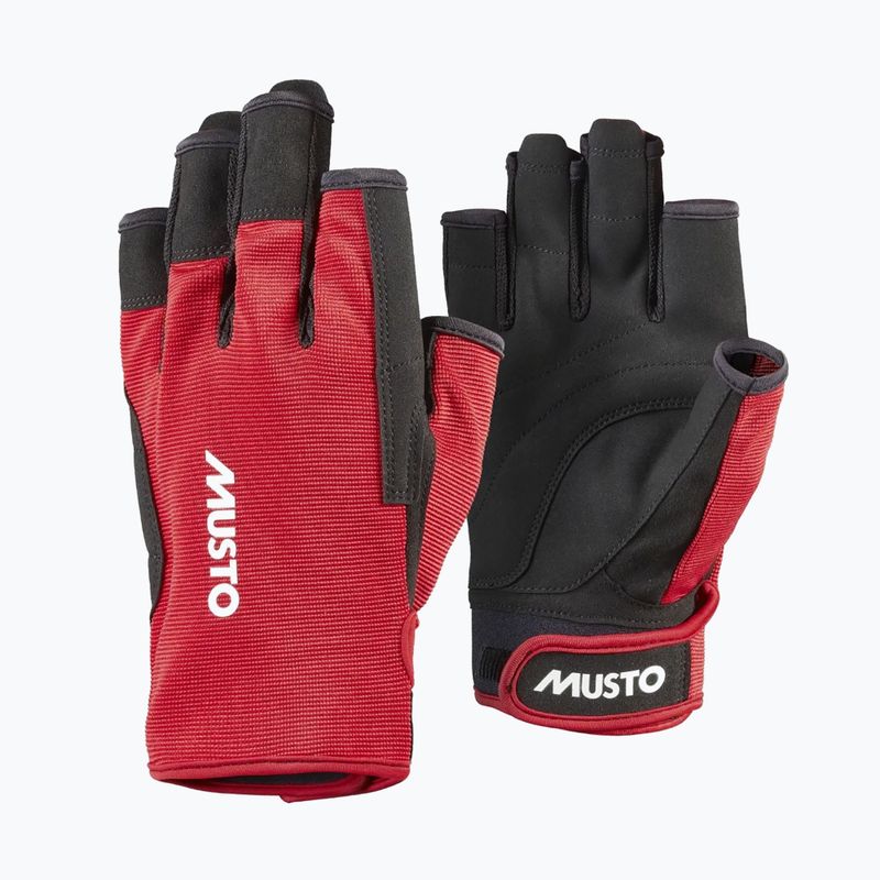 Jachtařské rukavice Musto Essential Sailing Short Finger 2.0 true red