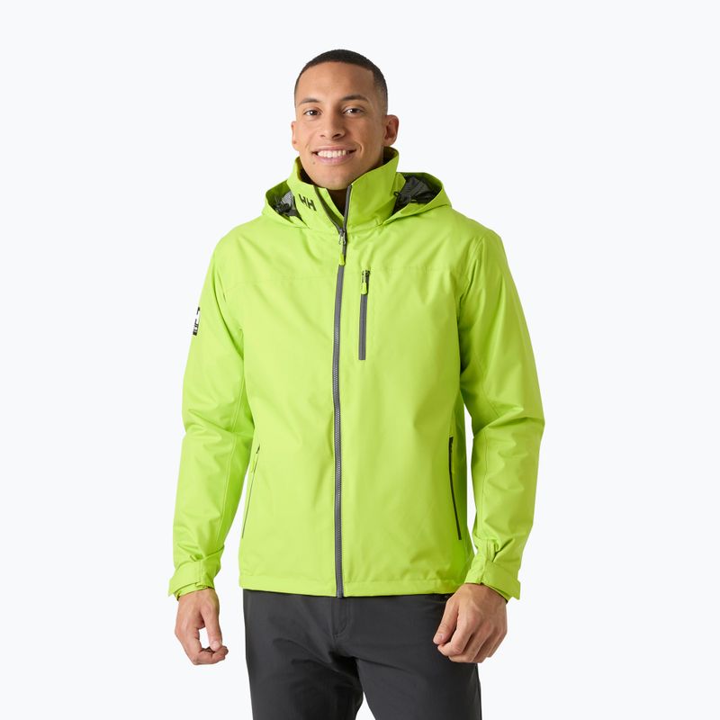 Pánská jachtařská bunda Helly Hansen Crew Hooded Midlayer 2 luminous green