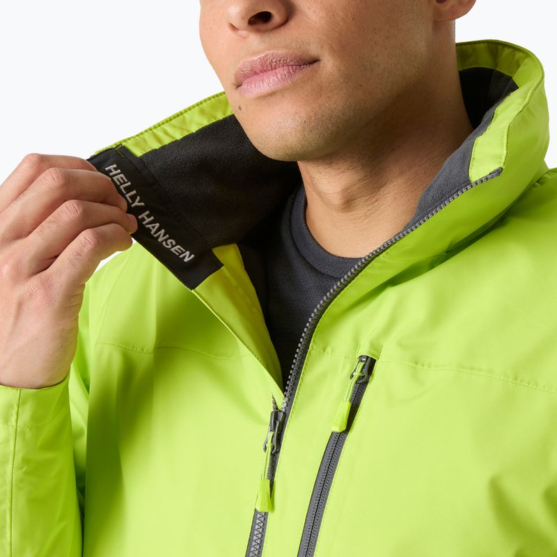 Pánská jachtařská bunda Helly Hansen Crew Hooded Midlayer 2 luminous green 5