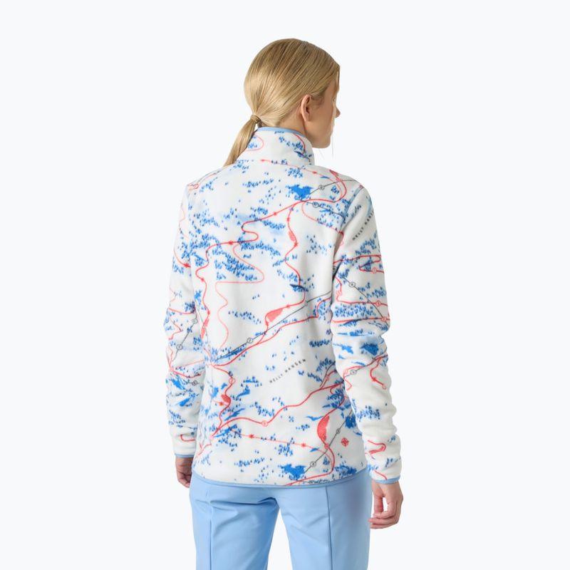 Dámská fleecová mikina Helly Hansen Maridalen Printed Fleece white slope map aop 2